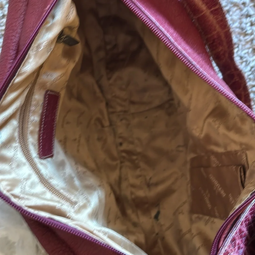 Petusco Burgundy Leather Shoulder 90s‎ Bag
